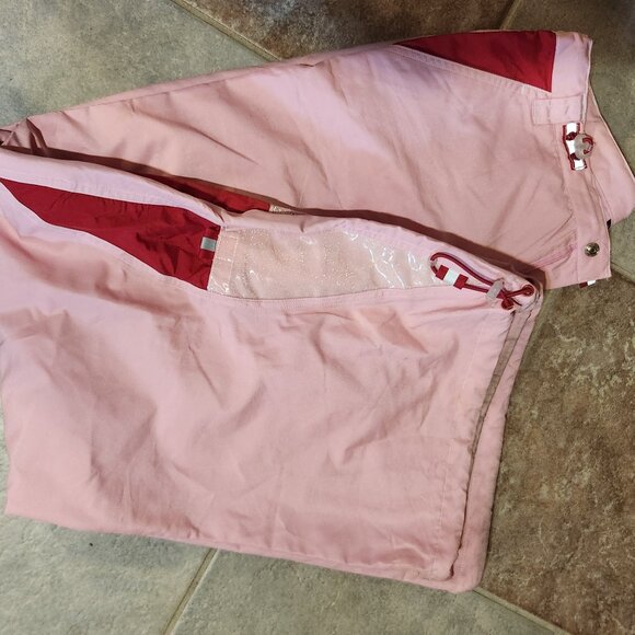 90's Vintage Y2K Caffeine Rave Pink Cargo pants reflective secret pockets Size M - Picture 1 of 4